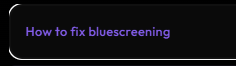 How to fix bluescreening